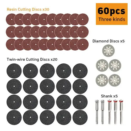 Dremel Cutting Discs and Grinding Wheels Set for Mini Drill Engraving Tool Heads and Circular Saw Blades