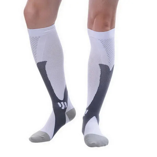Compression Socks For Varicose Veins And Sports Knee High Nylon Medical Nursing Stockings Anti Fatigue Black