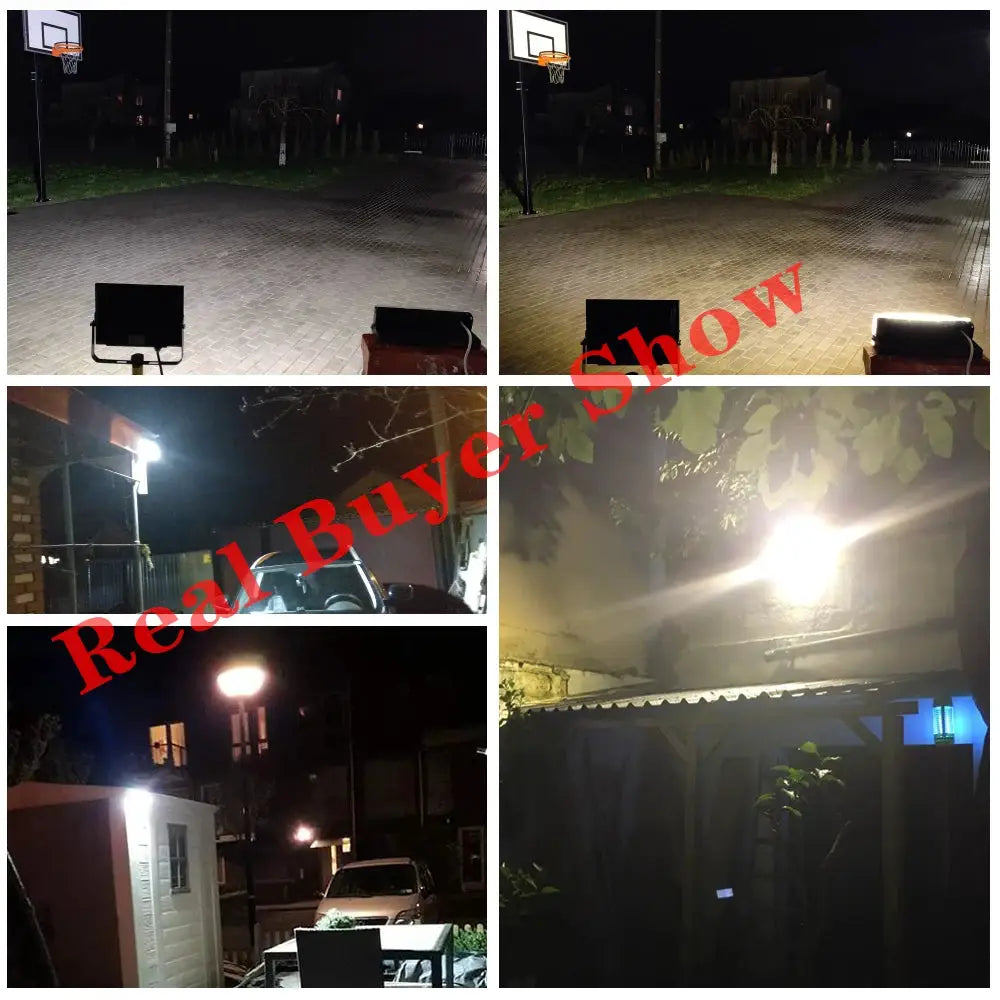 Simples Market outdoor black LED flood light spotlight, 50W/100W/150W, 220V, ideal for house exterior lighting.