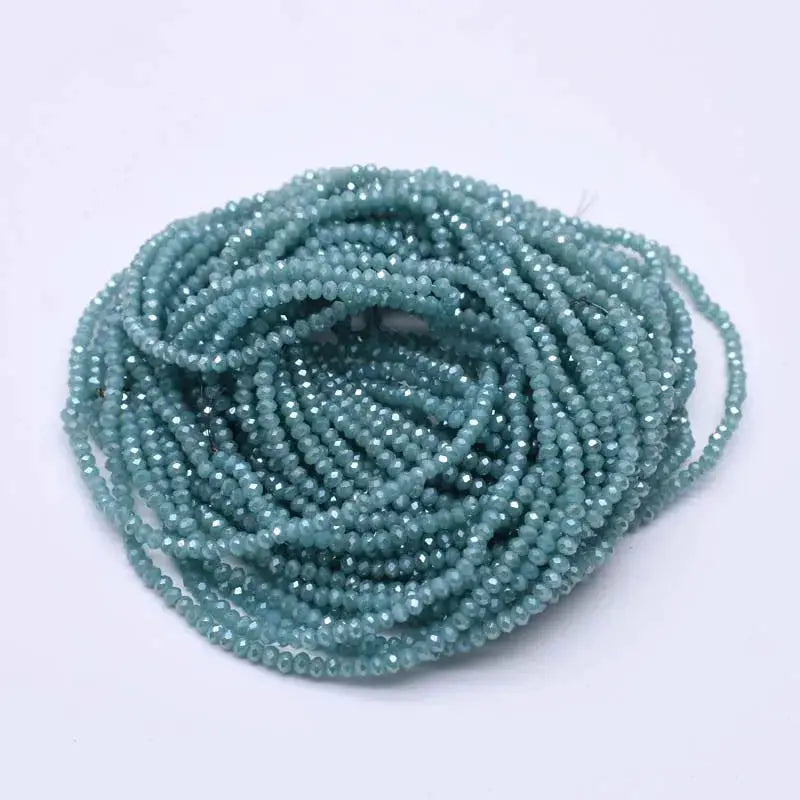 Yanqi Rondelle Crystal Beads 2mm 3mm 4mm Faceted Round Glass Beads for Jewelry Making DIY Spacer Beads