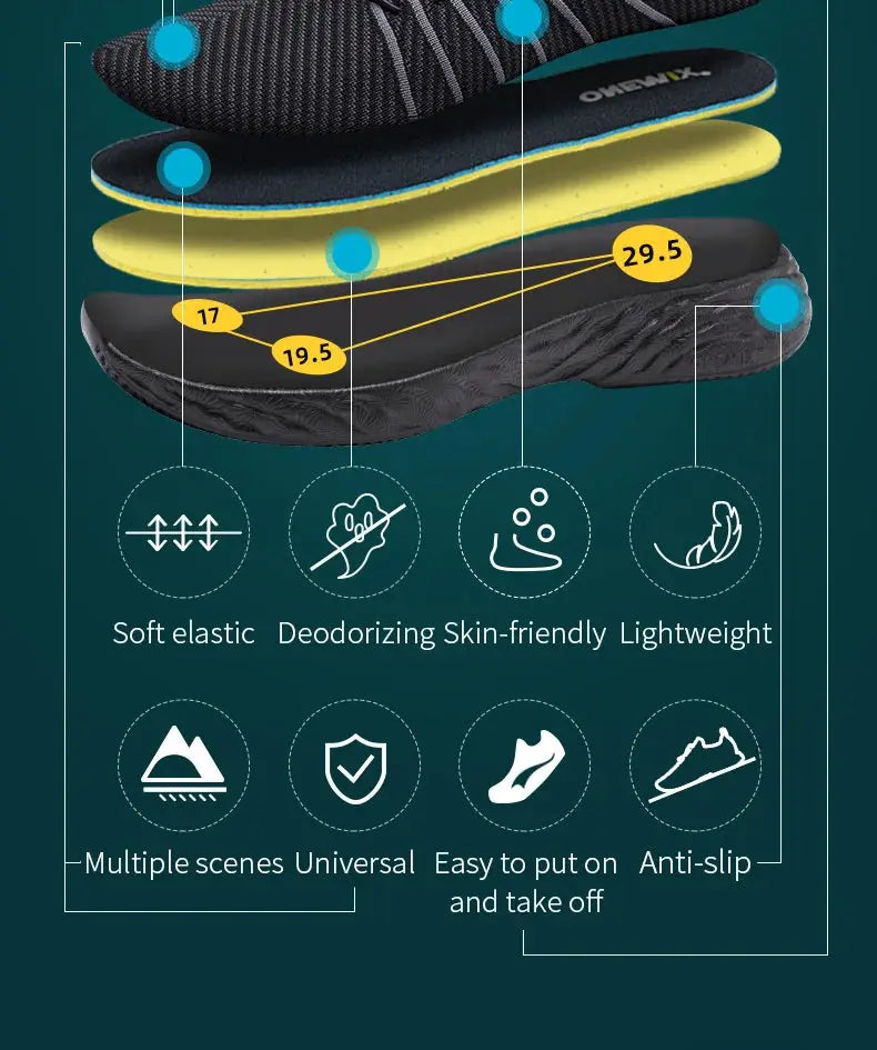 ONEMIX waterproof black running shoes for men by Simples Market, breathable lightweight anti-slip sneakers