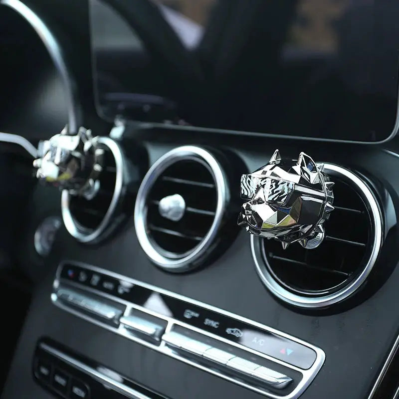 Bulldog Car Air Freshener Clip Vent Diffuser For Essential Oils Scent Decor Auto Fragrance