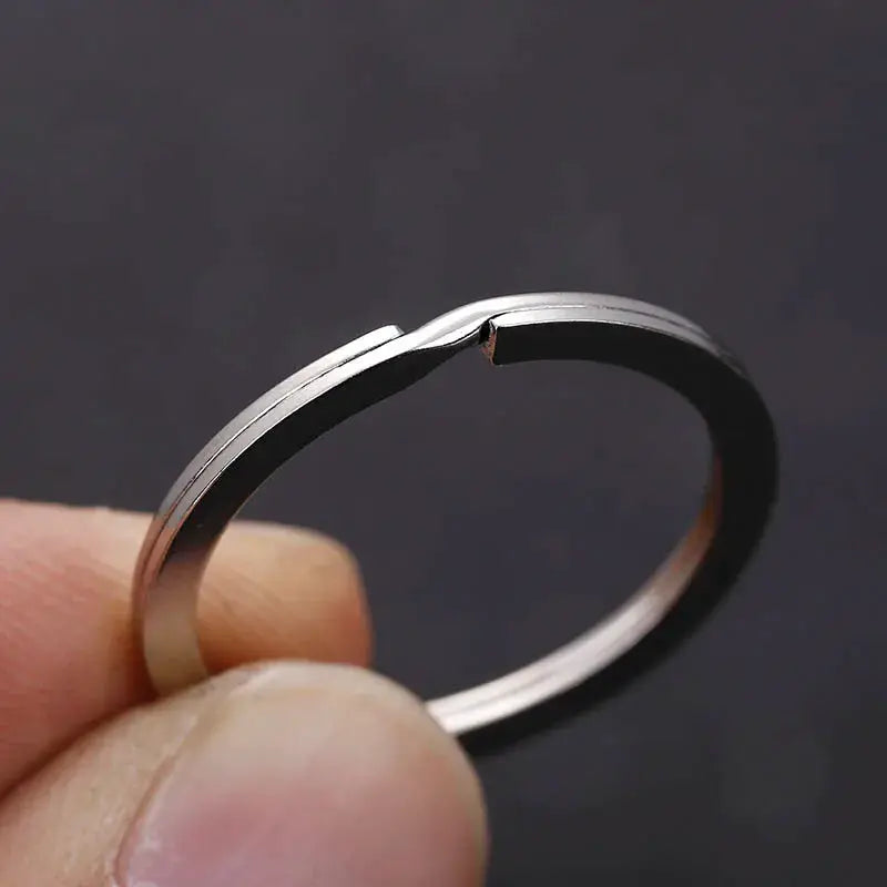 20pcs Metal Split Jump Rings And Hooks For DIY Jewelry And Keychain Pendant Making Accessory Rhodium Plated Iron Alloy