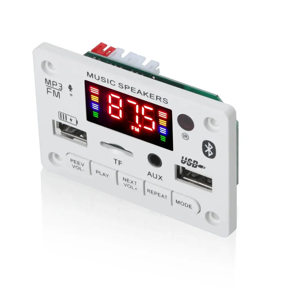 6V 12V Bluetooth MP3 Decoding Board Module Car USB MP3 Player With TF Card Slot USB FM Handsfree Microphone