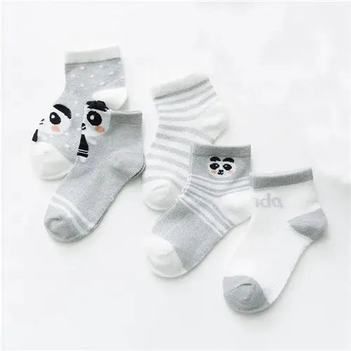 5 Pairs Baby Socks 0 To 24 Months Infants Cotton Mesh Boys Girls Newborn Toddler First Walkers Accessories Lawadka