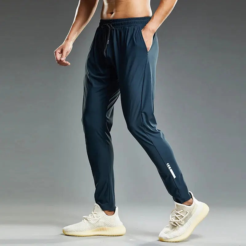 Men's Simples Market navy jogger pants with drawstring waistband and pockets