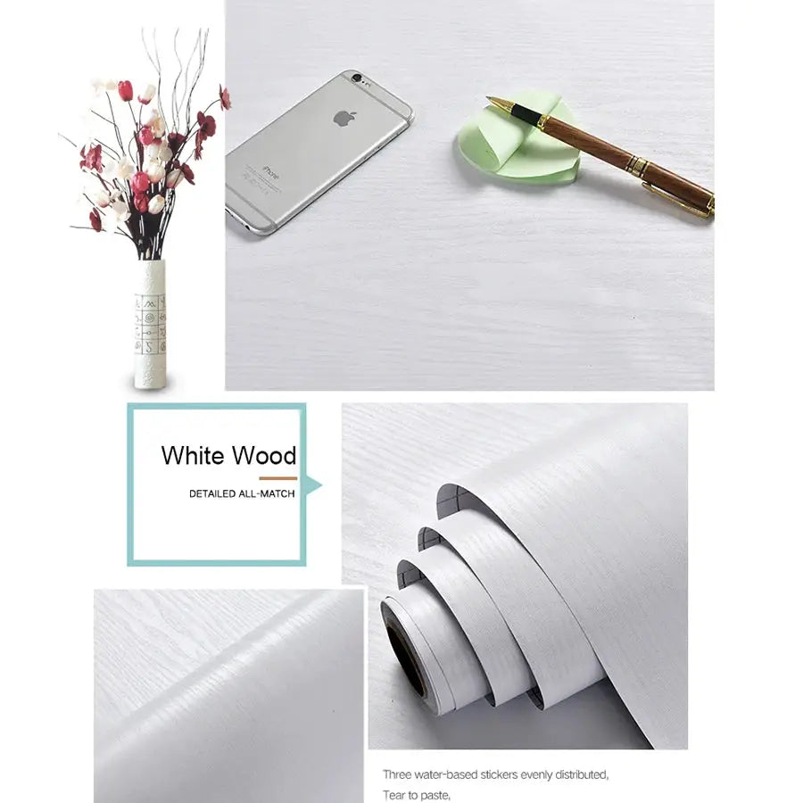 NovaWood PVC Waterproof Self Adhesive Wallpaper Roll Realistic Wood Grain Vinyl For Furniture Cabinets And DIY Decor