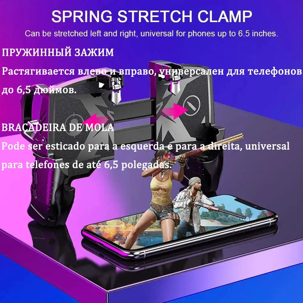 PUBG Controller Gamepad For Mobile Phones Android iPhone With Trigger For Free Fire And Other FPS Games