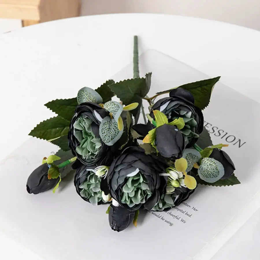 30cm Artificial Silk Peony Bouquet For Home Decor Wedding Centerpieces Vase Decoration Props