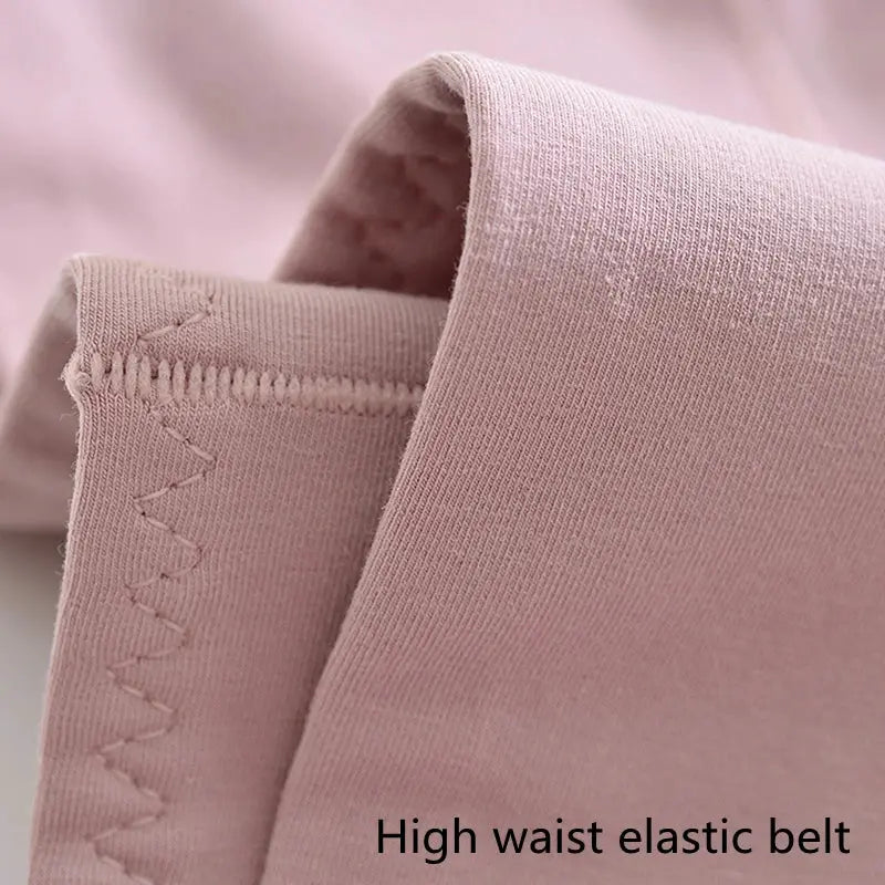 Simples Market pink 60s cotton high-rise panties plus size with elastic waistband