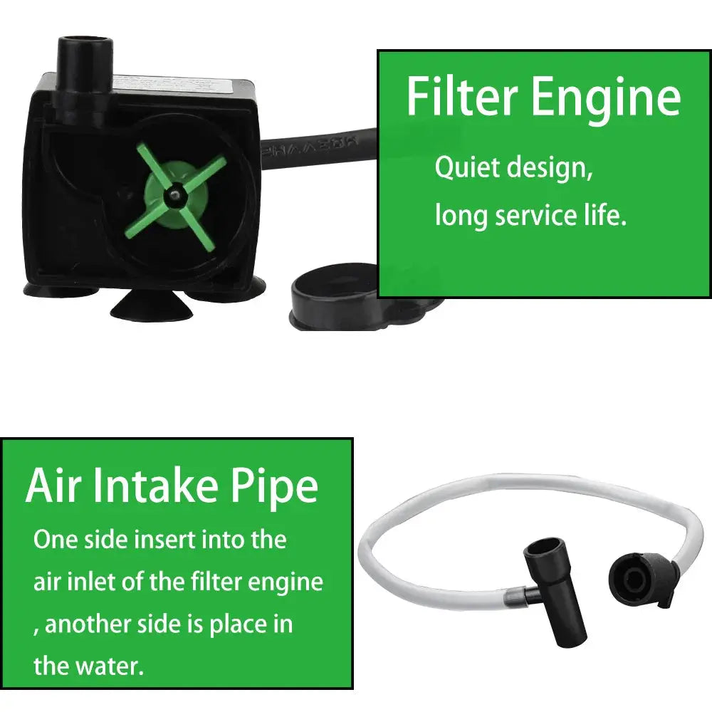 Low Level Submersible Water Filter Pump For Aquarium And Turtle Tank With EU Plug For Oxygenation And Water Circulation