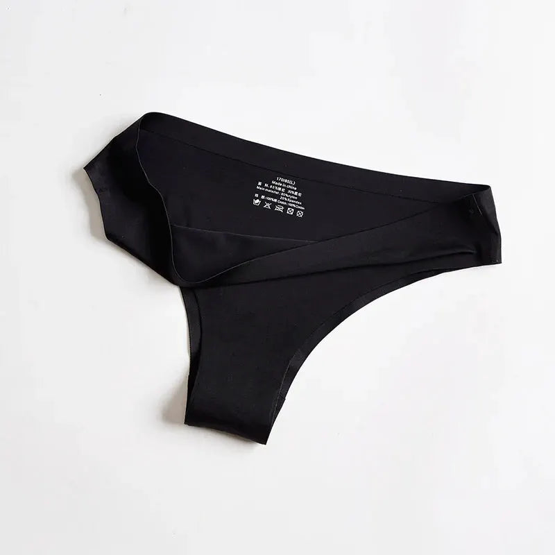 BANNIROU seamless thong underwear, black, T-back style by Simples Market