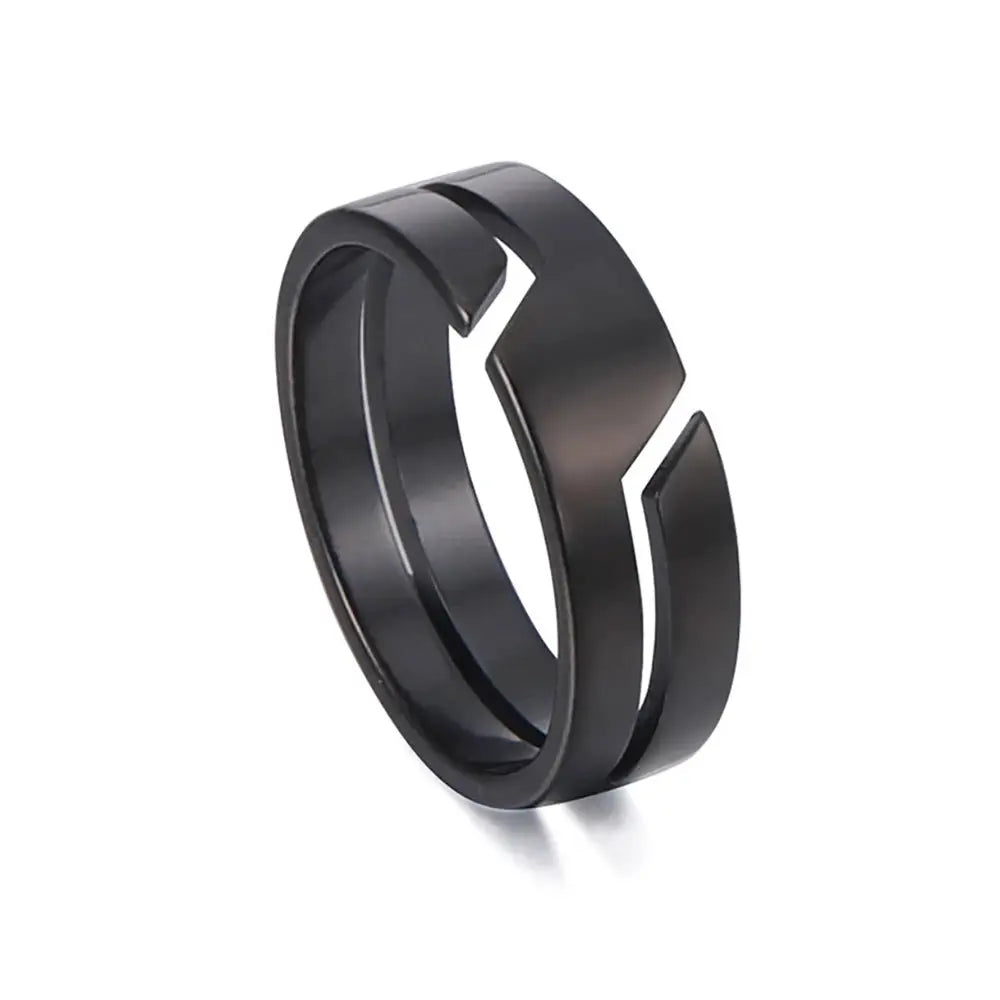 Skyrim Black Stainless Steel Ring for Men and Women Minimalist Casual Ring 2025 Wedding Gift for Lovers