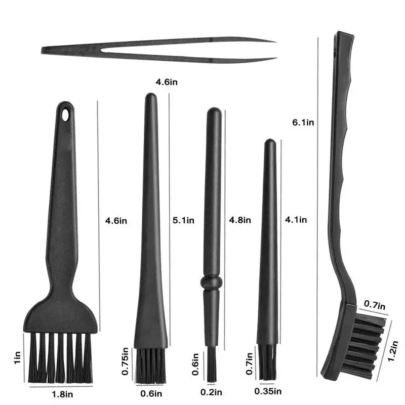 Simples Market 6-in-1 black keyboard cleaning kit with brushes and tweezers