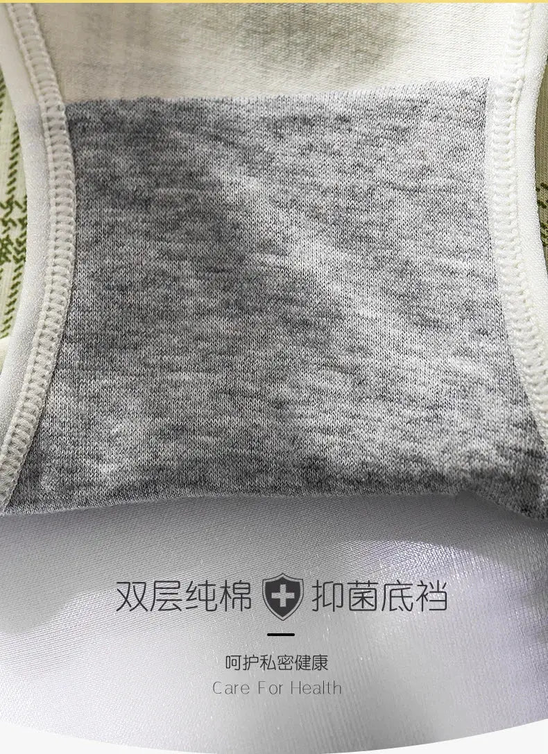 Women's cotton underwear briefs in grey heather with white elastic trim