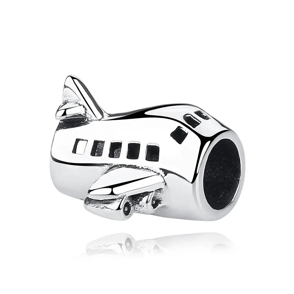 925 Sterling Silver Travel Theme Charms Beads London Bus Paris Suitcase Sam Panda Bracelets Necklaces Women DIY Jewelry