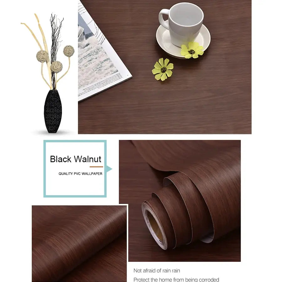 NovaWood PVC Waterproof Self Adhesive Wallpaper Roll Realistic Wood Grain Vinyl For Furniture Cabinets And DIY Decor