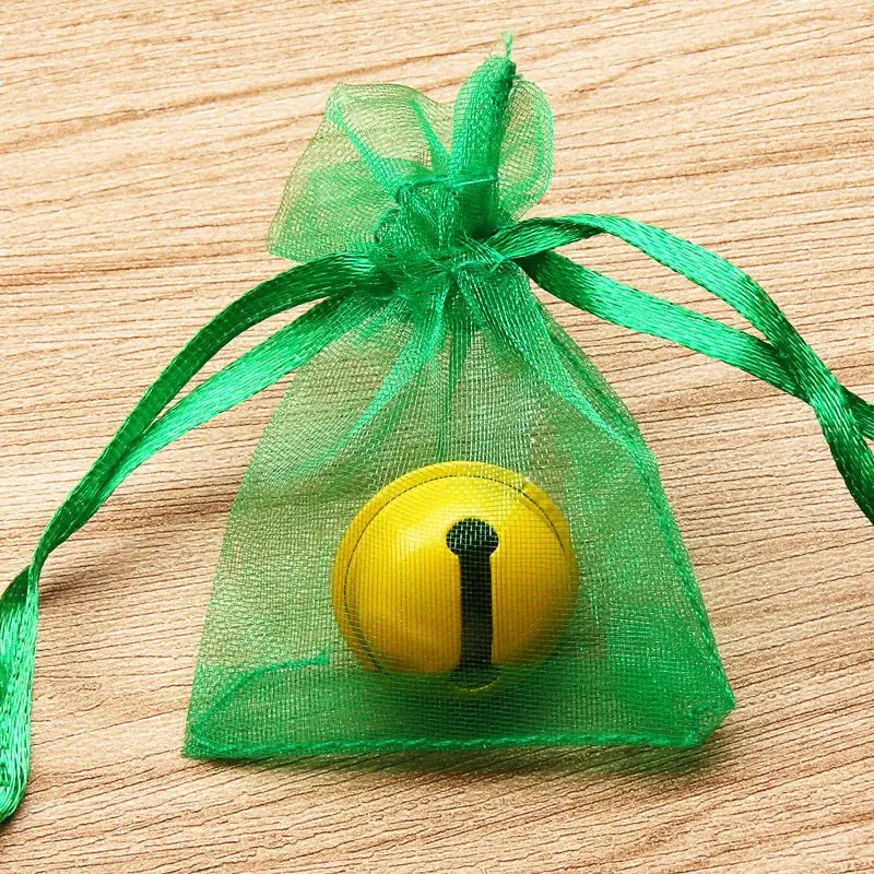 50 Pieces Drawstring Organza Gift Bags For Jewelry Packaging Wedding Party Four Sizes 7x9 Cm 9x12 Cm 10x15 Cm 13x18 Cm