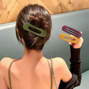 Korean Frosted Large Hair Clips Acrylic Barrette Non Slip Toothed Geometric Design For Women And Girls