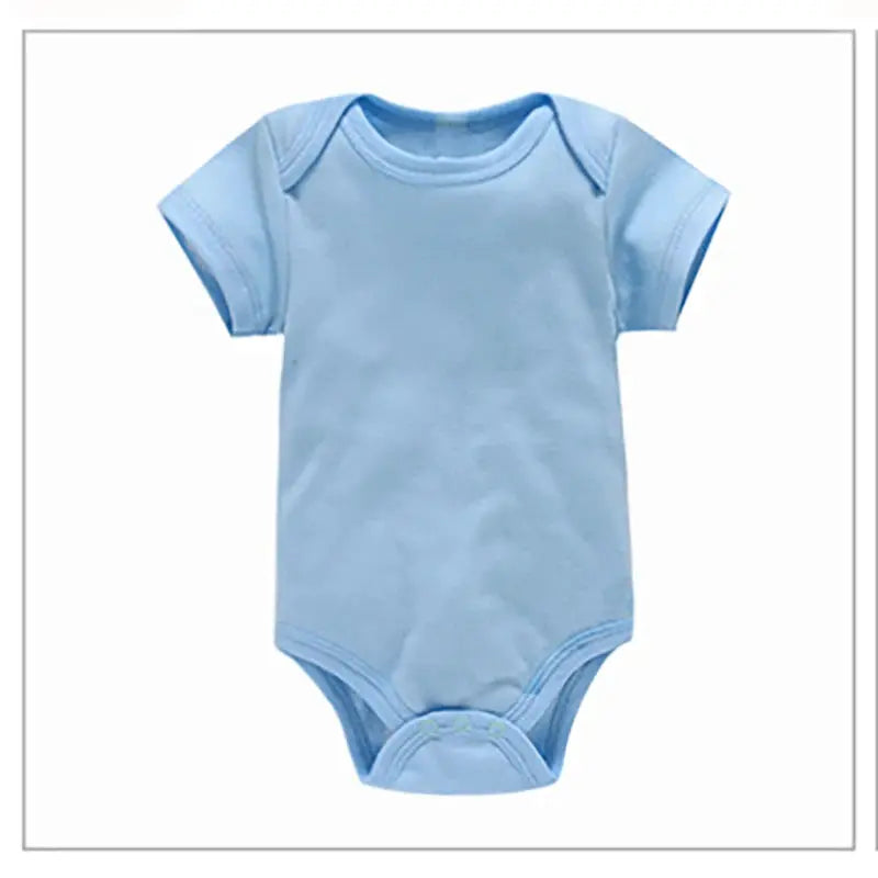 3 Piece Baby Bodysuit Set Cotton Summer Romper For Newborns Boys Girls Solid Color Jumpsuit Clothing