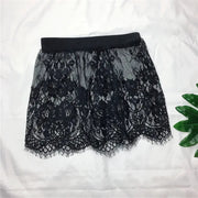 Transparent Lace Mesh Mini Skirt Extender For Women Layering Underskirt Summer Black White
