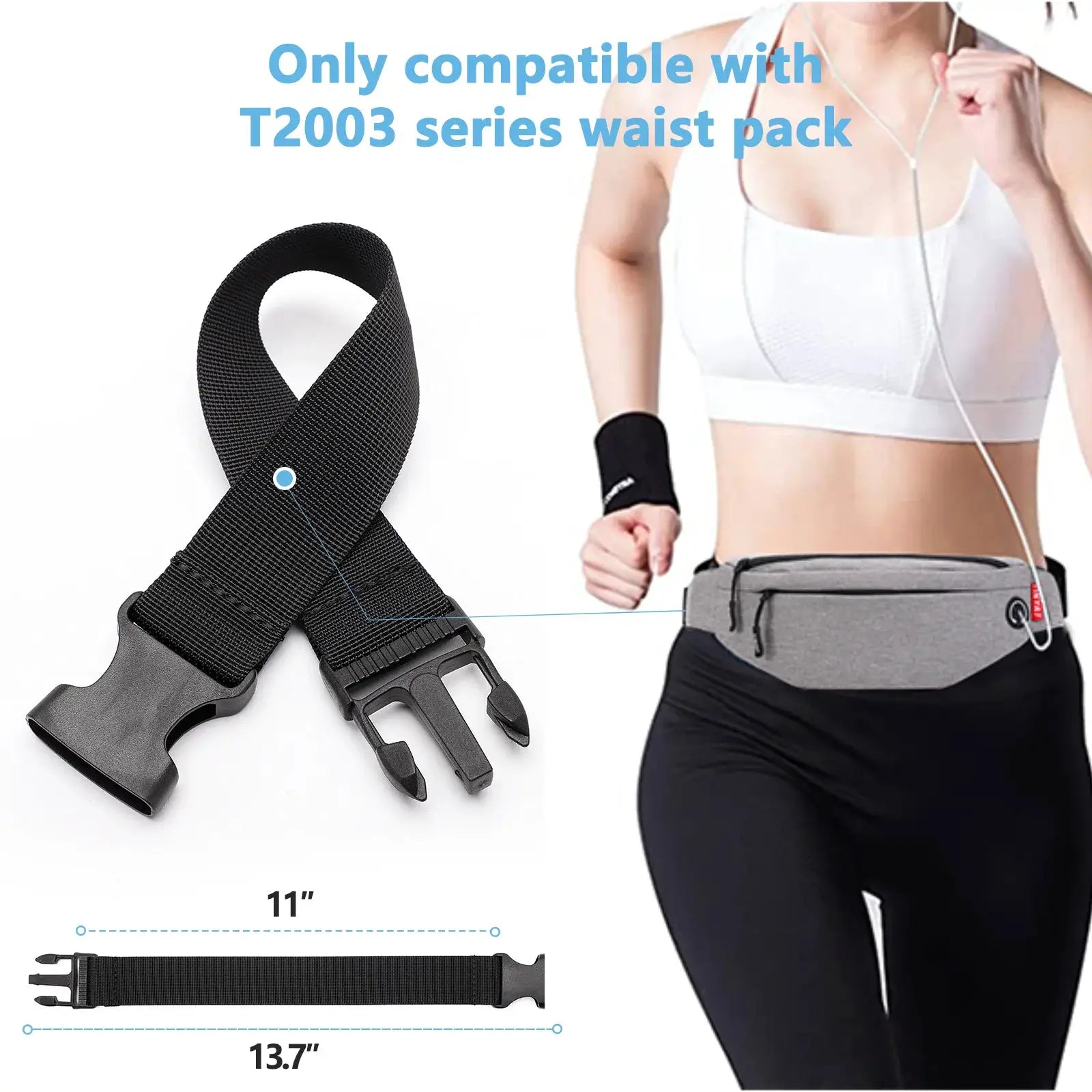 Simples Market TINYAT waist bag belt pouch; grey hip bag worn at the waist with a black adjustable strap and buckle
