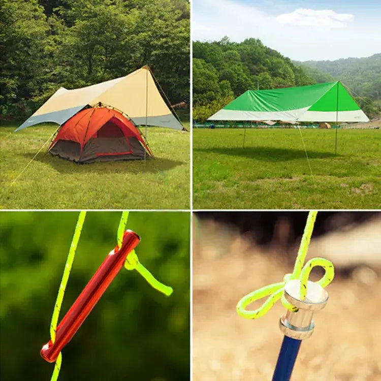 Simples Market reflective paracord rope, 4mm 7-strand 550 cord; neon yellow-green for camping tents and knots.