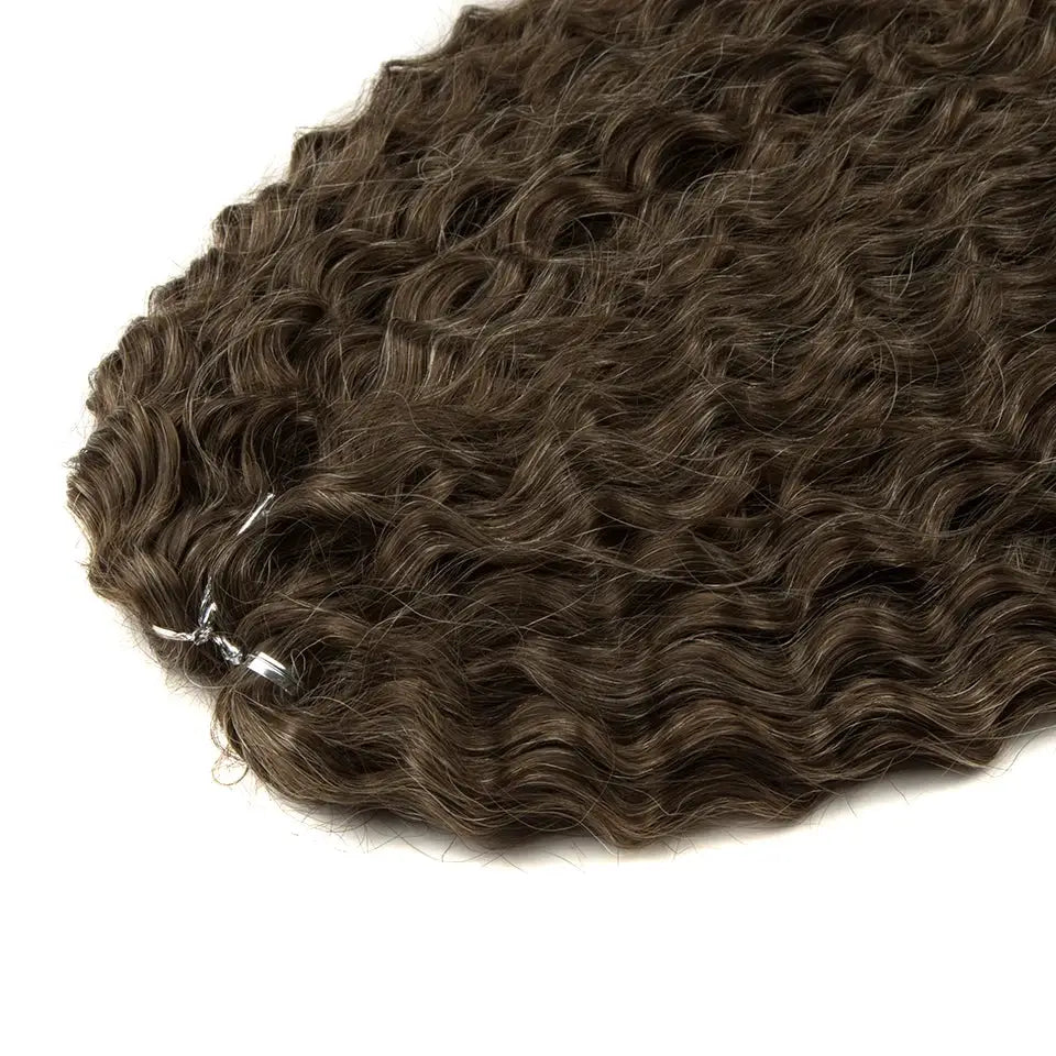 Ariel Hair synthetic twist crochet curly hair, 24in water-wave, ombre brown to blonde, Simples Market