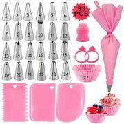Stainless Steel Pastry Bag And Nozzle Set For Cake Decorating Confectionery Tools And Kitchen Accessories