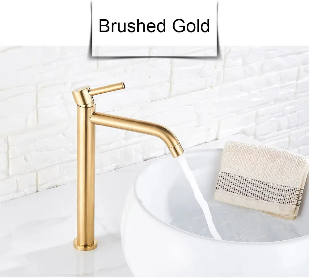 Brushed Gold basin faucet Simples Market, single-lever bathroom sink water mixer tap