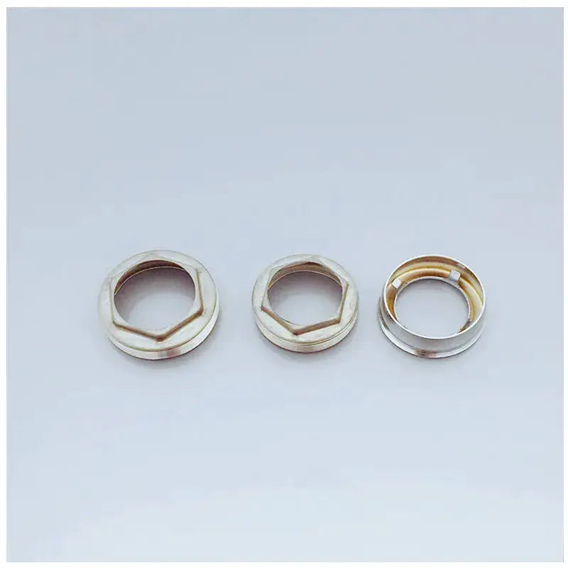 Faucet spool gland caps set, 35/40mm, silver metal, 3pcs, Simples Market