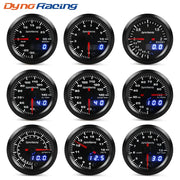 DynoRacing 2-inch 52mm LED dual-display car gauge cluster set (9 gauges, 7-color LED)
