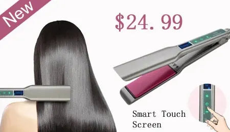 Simples Market steam hair straightener with ceramic vapor, pink grip