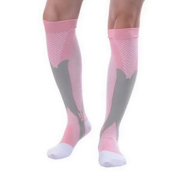 Compression Socks For Varicose Veins And Sports Knee High Nylon Medical Nursing Stockings Anti Fatigue Black