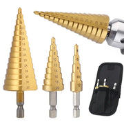 Titanium Coated HSS Step Drill Bit 4 To 32 Mm 4 To 20 Mm Metal Wood Hole Cutter Cone Design
