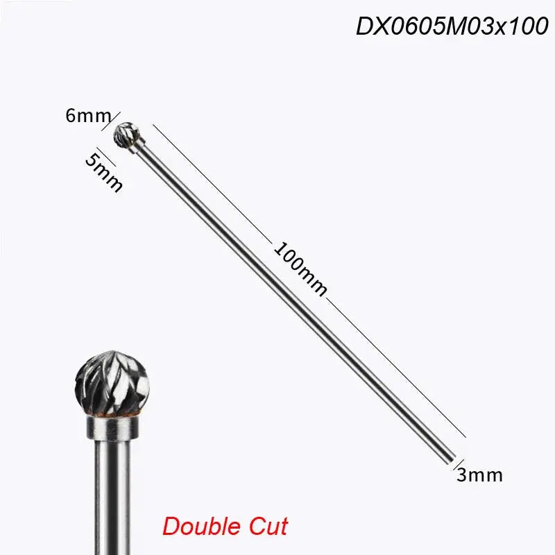 Extra Long 100mm Rotary Rasp File Carbide Burr for Metal and Wood Carving Milling Cutter
