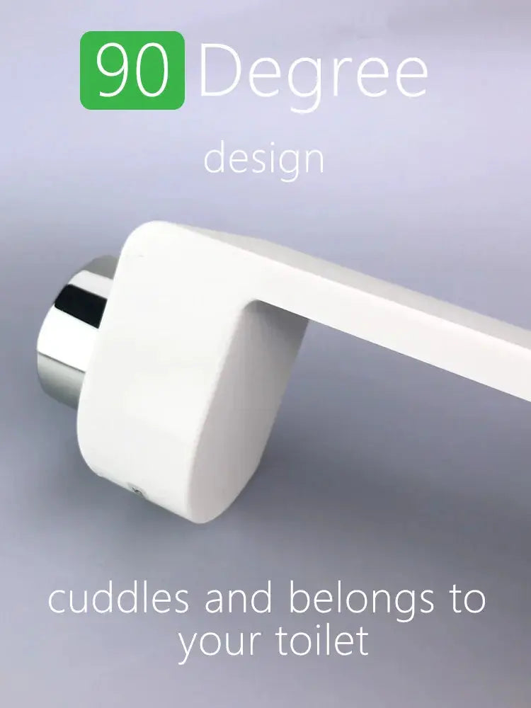 Bidet toilet seat attachment with dual nozzles, white plastic, non-electric
