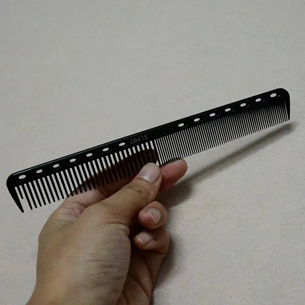 Professional carbon hair comb, black heat-resistant anti-static salon tool