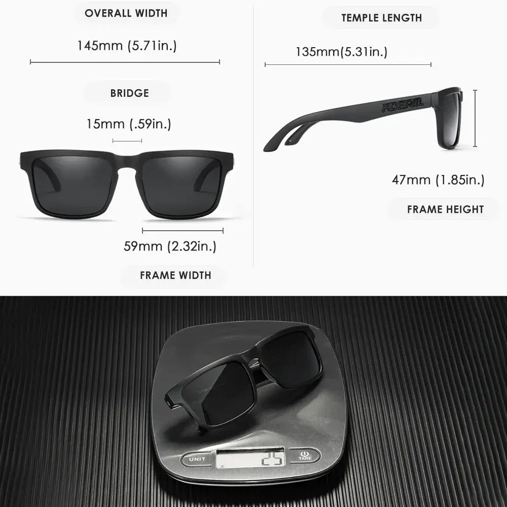KDEAM 2022 Square Men Polarized Sunglasses With UV Protection Coating For Durable Outdoor Performance