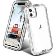 Simples Market 3-in-1 clear heavy-duty iPhone case, transparent shockproof armor for multiple iPhone models