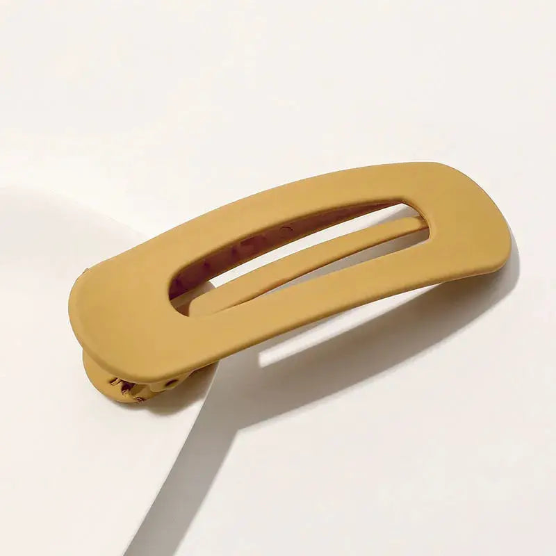 Korean Frosted Large Hair Clips Acrylic Barrette Non Slip Toothed Geometric Design For Women And Girls