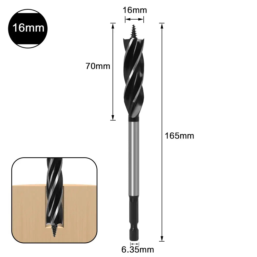 10mm to 35mm High Carbon Steel Twist Drill Bit Set for Wood Fast Cut Auger Carpenter Joiner Tools for Woodworking