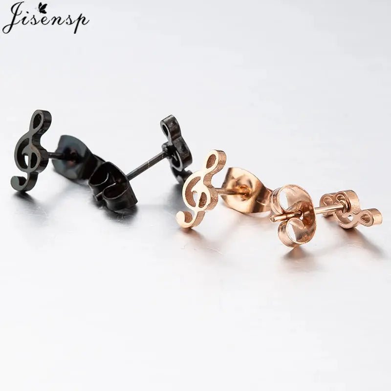 Stainless Steel Stud Earrings For Women Fashion Jewelry Multiple Animal Designs Hummingbird Leaf Music Fairy Gift - Simples Market