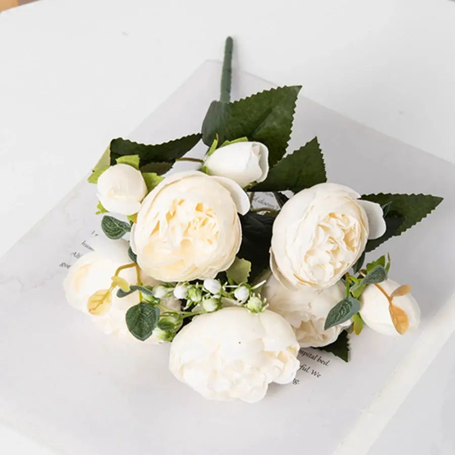 30cm Artificial Silk Peony Bouquet For Home Decor Wedding Centerpieces Vase Decoration Props