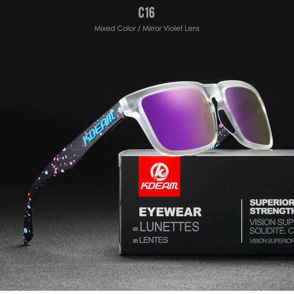 KDEAM 2022 Square Men Polarized Sunglasses With UV Protection Coating For Durable Outdoor Performance
