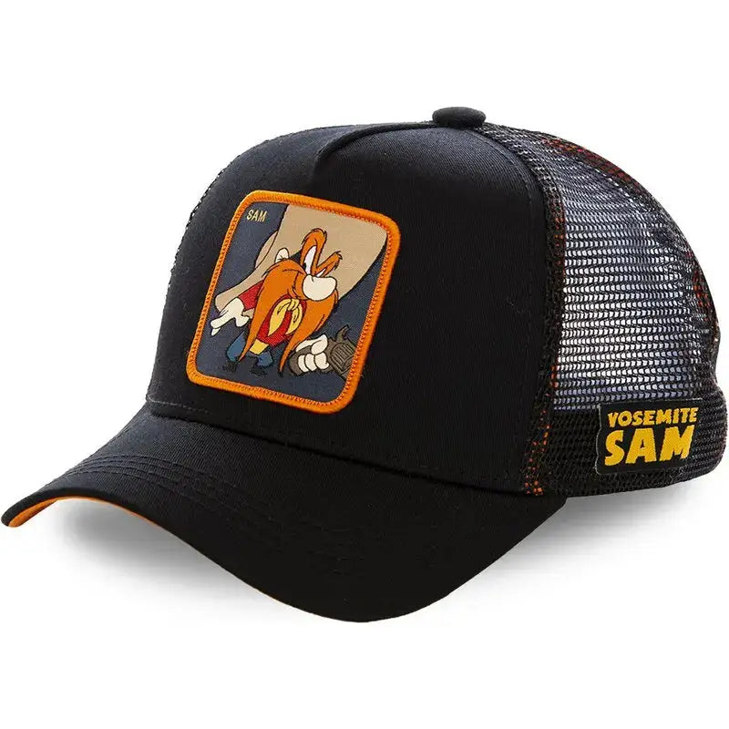 Unisex Anime Cartoon Patch Baseball Cap High Quality Trucker Hat Men Women Sun Shield