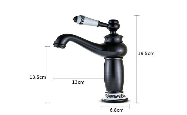 Antique bronze bathroom faucet by Simples Market, solid brass single-handle water mixer ELFCT001