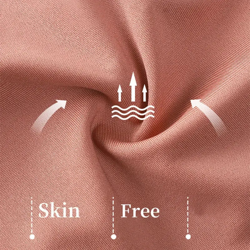 FINETOO pink seamless wireless bra for women, padded bralette with breathable fabric