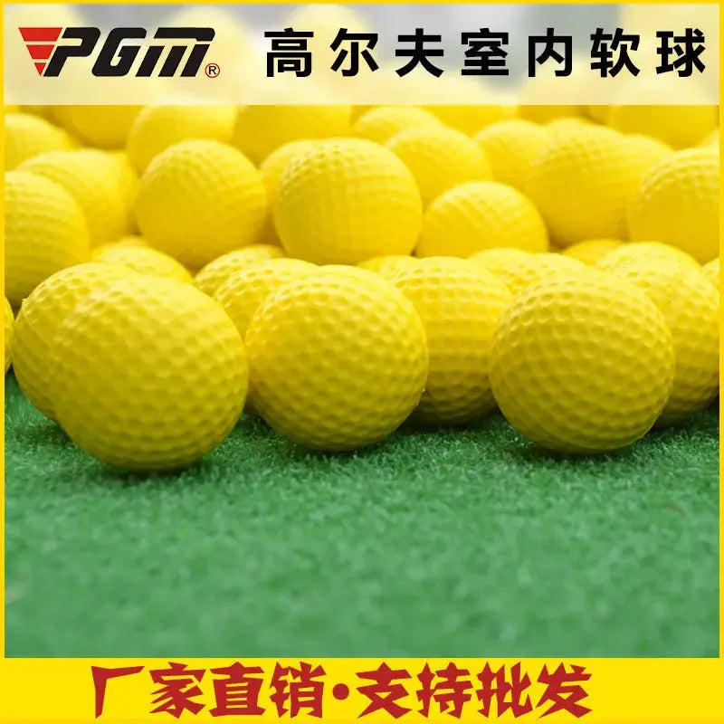 10 Pcs Yellow PU Foam Golf Balls For Practice Training Indoor Outdoor Elastic Sponge