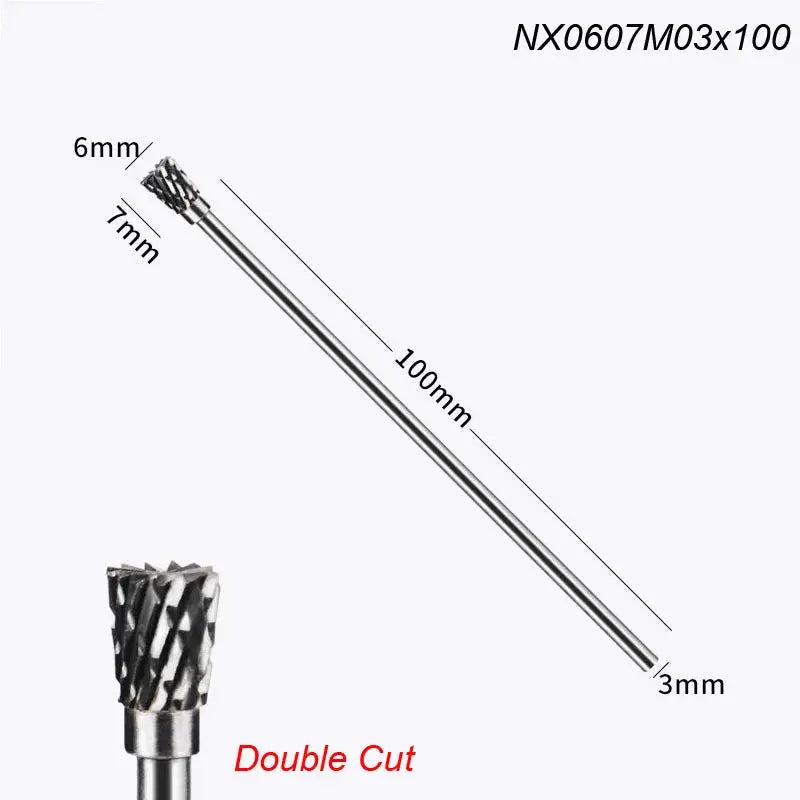 Extra Long 100mm Rotary Rasp File Carbide Burr for Metal and Wood Carving Milling Cutter